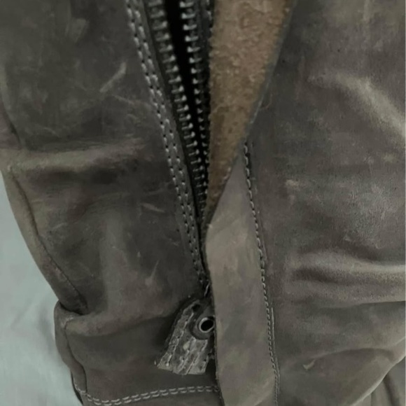 Women’s 7 Clarks slate :brownish grey Leather Bootsside zip - Picture 5 of 11